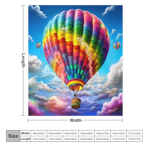 Couverture montgolfière super douce cadeau idéal pour petits et grands