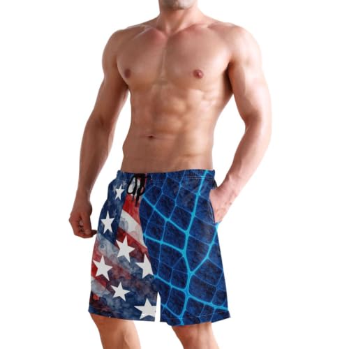 Short de bain décontracté pour homme bleu océan en 20,3 cm