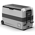 DEAPRULL 12 Volt Refrigerator, 53Quart (50L) Dual Zone Electric Cooler APP Control, Car Fridge -4?-68? 12/24V DC 100-240V AC, Portable Car Refrigerator for Camping, Truck, RV, Travel