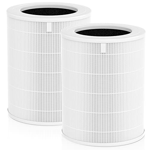 Air180 Replacement Filter, Compatible with BISSELL Air180 and BISSELL Air180 Max Air Purifie-r, 3-IN-1 True HEPA Filter Compare to 3502 filter, 2 Pack