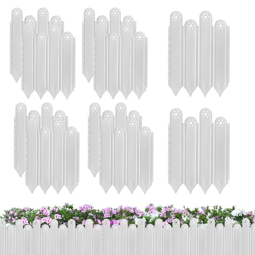 Bordes de jardín y delimitaciones, kit de borde de césped, flexible | Valla decorativa piezas para césped, pasillo, jardín, adoquín macizo, flores, patio, espacios verdes
