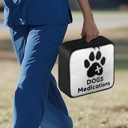 Image of Gomyblomy Customized Dog First Aid Kit Empty First Aid Kit Bag Dogs Medications Print Medium Emergency Kit for Home Cars Travel Medical Supplies Storage Add Your Image and Color