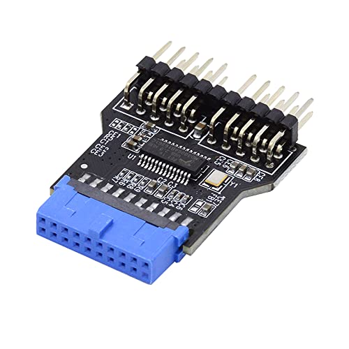 cablecc USB 3.0 Header 19pin Motherboard 1 bis 2 Erweiterung HUB USB2.0 9Pin Buchse Adapter Port Multilier