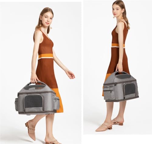 Sac à dos pour animaux de compagnie avec compartiment de rangement et sangles ergonomiques - 4