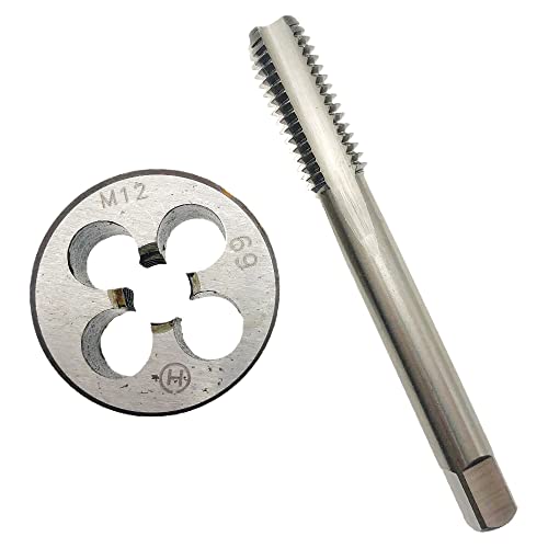 M12 X 1.75 Tap & Die Set RH M12X1.75 Thread Tap Right Hand Machine Tool Steel M12 X 1.75 Round Die Thread 12 X 1.75 Machine Screw Tap