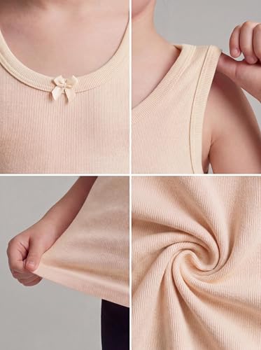 Image of Andrew Scott Girls Camis & Tanks | 100% Cotton Tank Top Layering Undershirts | Multi Pack Colors