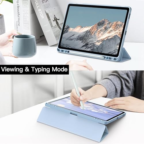 Image of ProElite Cover for Samsung Galaxy Tab S10 Lite 10.9 inch / Tab S9 FE 10.9 inch /Tab S10 FE /Tab S9 11 inch Cover Case, Smart Flip Case Cover with S Pen Holder, Purple Lilac [Transparent Back]