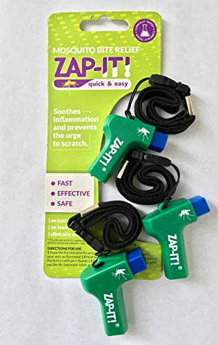 ZAP-IT! Alivio de la picadura de mosquito - Acción rápida - Zapper antipicazón - Seguro, conveniente y no tóxico, sin productos químicos, para reducir la picazón y la hinchazón (paquete de 3)