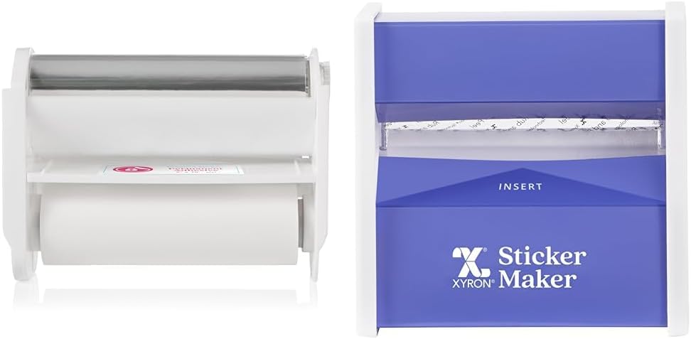 Xyron Permanent Adhesive Refill for Create-a-Sticker XRN500, 5" x 20', Refill Cartridge (AT1505-20) & Sticker Maker, 3", Includes Permanent Adhesive 3" x 20', Disposable (100111)