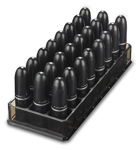 byAlegory Acrylic Lipstick Makeup Organizers | 24 Space Beauty Storage Refillable Cosmetic Container - Black Clear