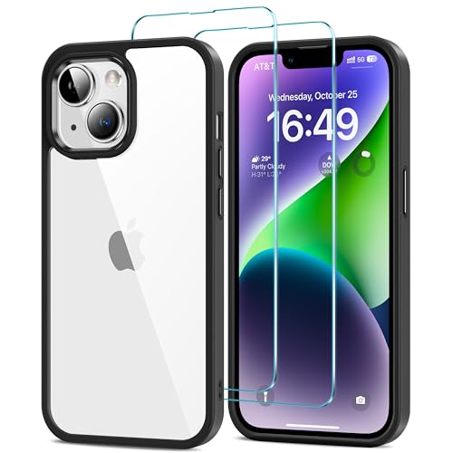 Coque pour iPhone 14 Plus antichoc et anti-jaunissement avec protections d'écran incluses