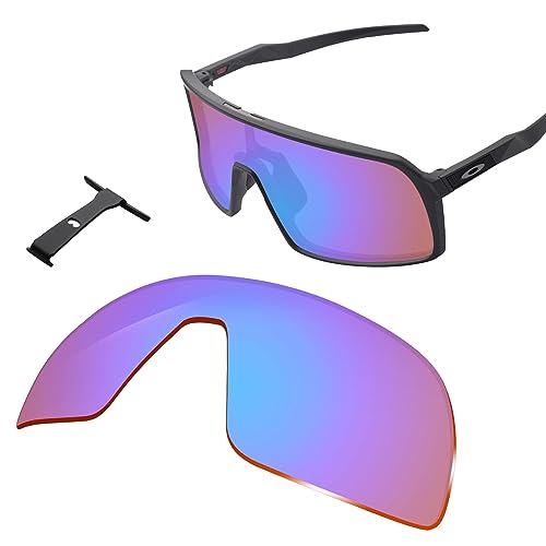 Image of 100% Precise-Fit Replacement Sunglass Lenses & Black Wicket for Oakley Sutro OO9406