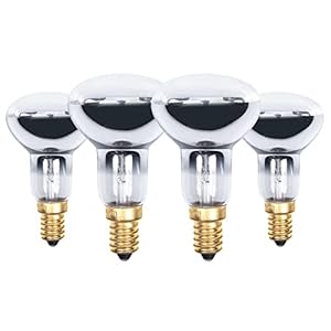 DoRight 4 x R50 Lava lamp E14 40W spot reflector gloeilampen dimbare kleine Edison schroef (SES) fitting warm wit 2700K-2800K spotlight halogeenlampen, reservelampen voor lavalampen (gouden basis)