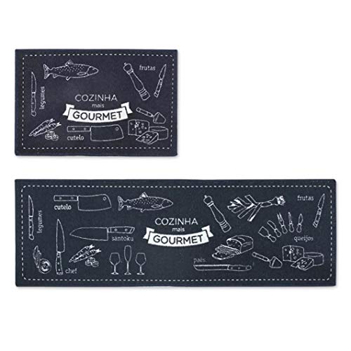 Oil-Resistant Kitchen Floor Mats Long Absorbent Non-Slip Door Mats Bathroom Rug Set Bedroom