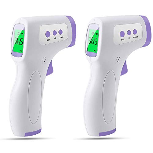 2 Pack Forehead and Ear Thermometer for Fever, Digital Infrared Temporal Thermometer
