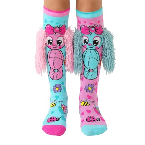 Crazy Socks for Kids Mismatched Silly Knee High Socks - Funny Cute Animal Socks for Girls Crazy Sock Day Easter Gifts(multi color 01)
