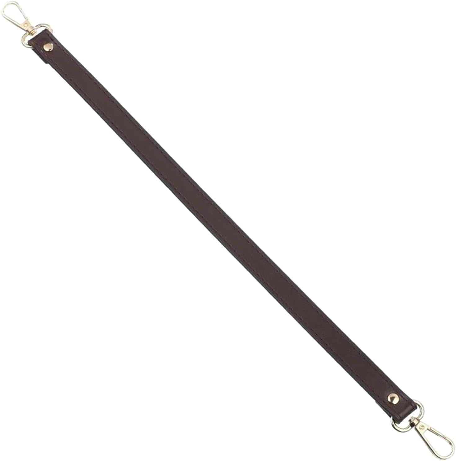 Correa de repuesto de cuero legítimo de 46 cm con refinada hebilla plateada color café