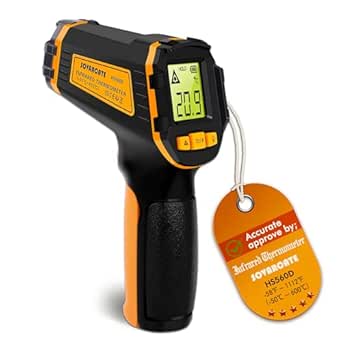 Infrared Thermometer Gun Digital Temperature Gun Laser Meat Thermometer for Cooking, Food, Pizza Ovens, Grilling, Engine, Candy, Indoor HVAC Refrigerator Tool -58°F to 1112°F (-50℃~600℃)