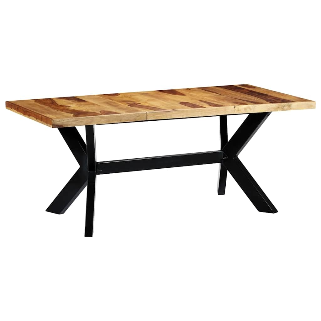 Stół do jadalni 180x90x75 cm lite drewno akacjowe, styl industrialny ze