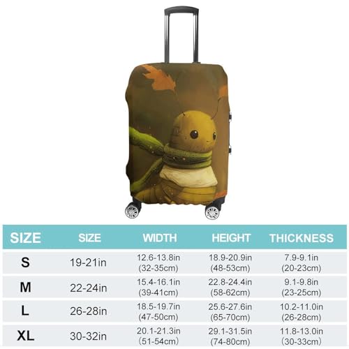 Bug in Green Scarf Luggage Cover Protector Anti-Scratch Suitcase Cover Washable Luggage Covers Fits 19-21 Inch Luggage2