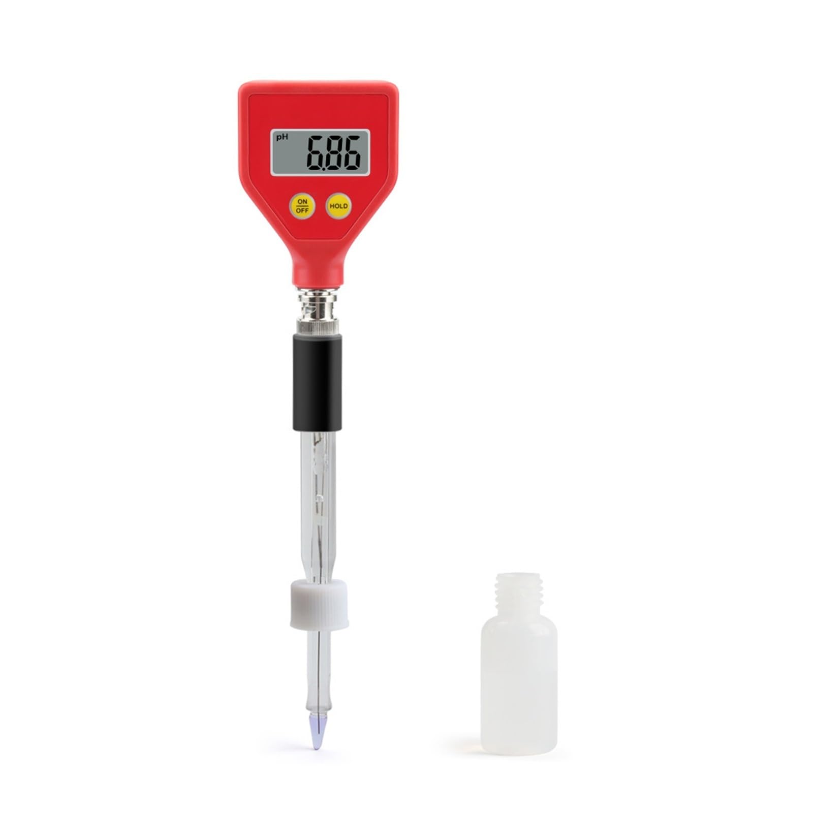 Lebensmittel-pH-Tester, digitales pH-Messgerät, scharfe Glaselektrode for Wasser, Milch, Käse, Boden, Lebensmittel,Präziser Tester(Ph-98108)