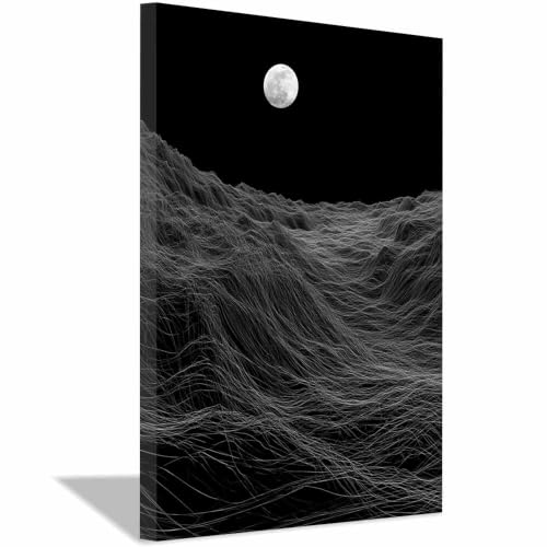 Tableau noir et blanc décoration murale moderne pour salle de bain 30x40