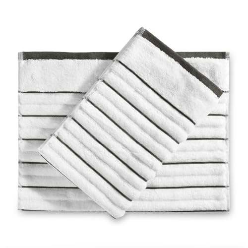 Image of Spaces Hand Towels | 100% Cotton | Spa & Gym Towel | Ultra Soft & Highly Absorbent | 575 GSM | 2 Piece Set | Premium Hand Towel | 40 x 60 cm | White