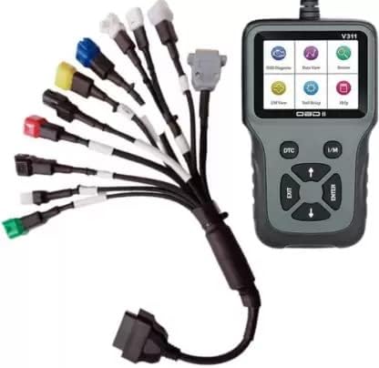 OBD V311 Scanner with 11 Connector All Bs6 Bike OBD Cable