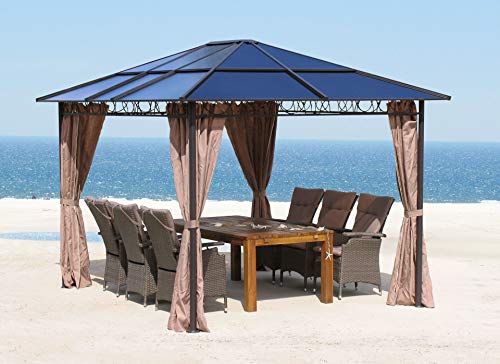 Preisvergleich Produktbild Hardtop Pavillon 3x3,6m mit Seitenwand Set