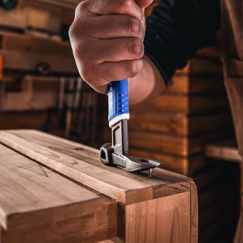 REAL STEEL 10" Nail Puller with Magnetic Hammer Head,Cats Paw Pry Bar, Crowbar for Nail Removal Prying Baseboard 0692 - Image 6