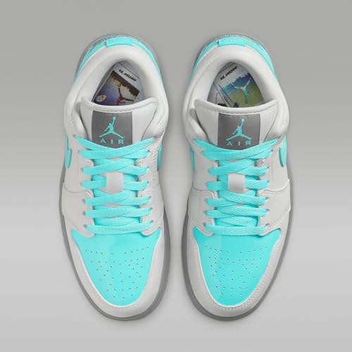 Jordan Air 1 Low SE Women's Shoes (HQ3599-025, Photon Dust/Smoke Grey/Glacier Blue/Aurora Green) Size 94