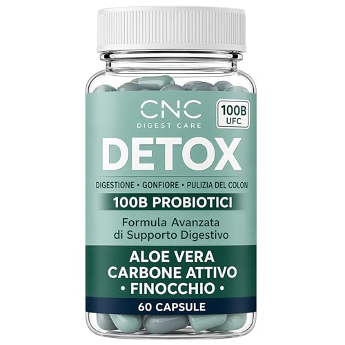 CNC DETOX Drenante Forte Dimagrante e Diuretico, Purificante Colon Fegato