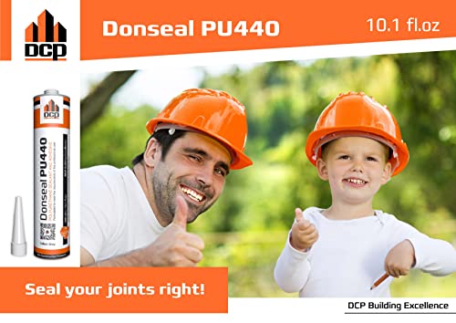 Dcp Donseal Pu440 Concrete Sealant - Paintable Concrete Expansion Joint Filler - Non-Sag Polyurethane Caulk For Joints & Walls - Grey Concrete Sealer 10.1 Fl. Oz Cartridge - Box Of 24 Units #TOP5