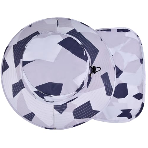 Image of Sun Hats for Men Women, UPF50+ Protection Safari Hat,Wide Brim Fishing Hat with Neck Flap,Bucket Hats for Beach Hiking
