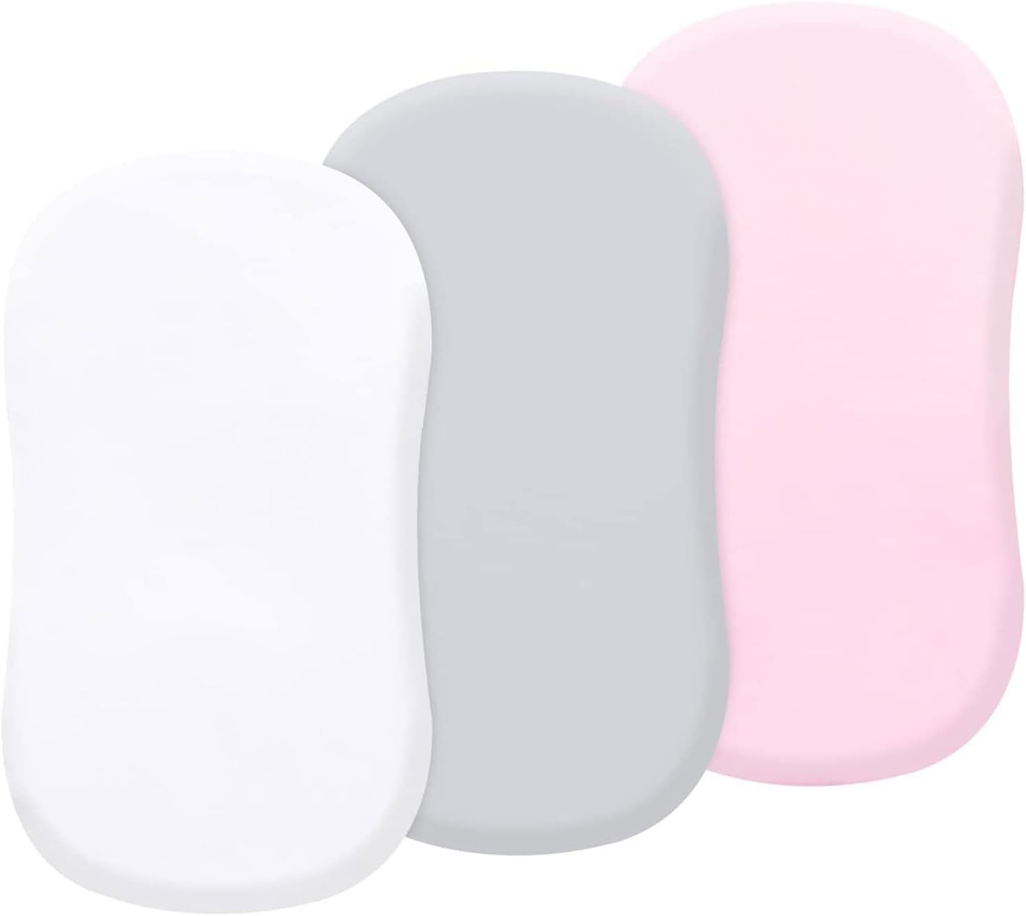 3pcs Baby Fitted Bassinet Sheet Changing Pad Cover Solid Breathable Crib Fitted Sheets Cradles Mattress Cover Baby Bedding Sets