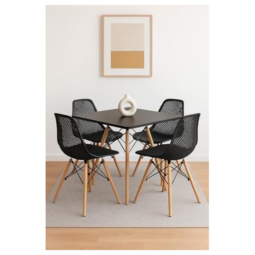 Conjunto Moderno de Mesa e Cadeiras