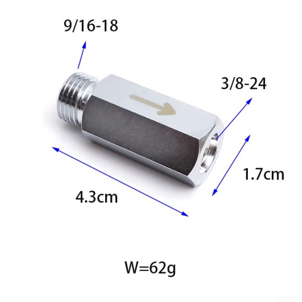Adattatore Valvola One-Way 9/16-18 Metallo
