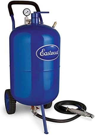 Eastwood 200 Lbs Portable Air Pressure Abrasive Blaster Tank with Blast Hose & Pressure Gauge to Remove Rust and Paint Faster
