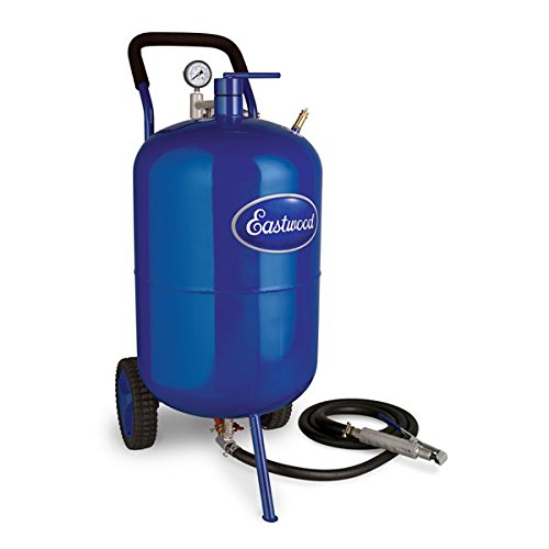 Eastwood 200 Lbs Portable Air Pressure Abrasive Blaster Tank with Blast Hose & Pressure Gauge to Remove Rust and Paint Faster