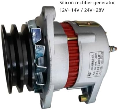 1200W 14V/28V Brushless Alternator Generator - Dual Wheel Pure Copper Wire with Silicon Rectifier for Home Lighting & Power Supply, Ideal for Household Use