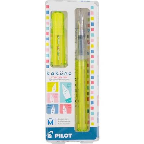 PILOT Kakuno Fountain Pen, Translucent Green Barrel, Medium Point Nib - image 1