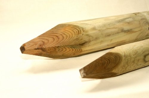 4wire Wood Post round 2.4 x 87mm (8ft). 8 pack