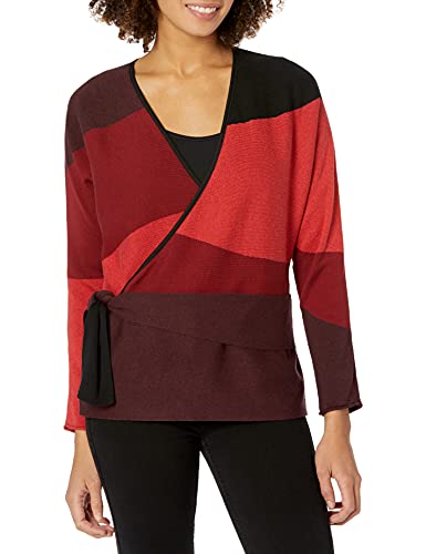 NIC+ZOE Women's Petite New Wave Tie Top Sweater, Multi, Petite/Petite