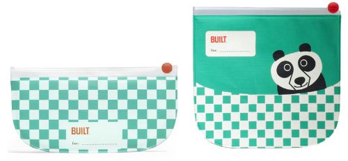 BuiltNY Pearl Panda Big Apple Buddies Sandwich and Snack Bag Pack, Pack of 2
