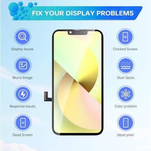 Écran de rechange iPhone 13 LCD avec numériseur 3D Touch et vitre avant de haute précision