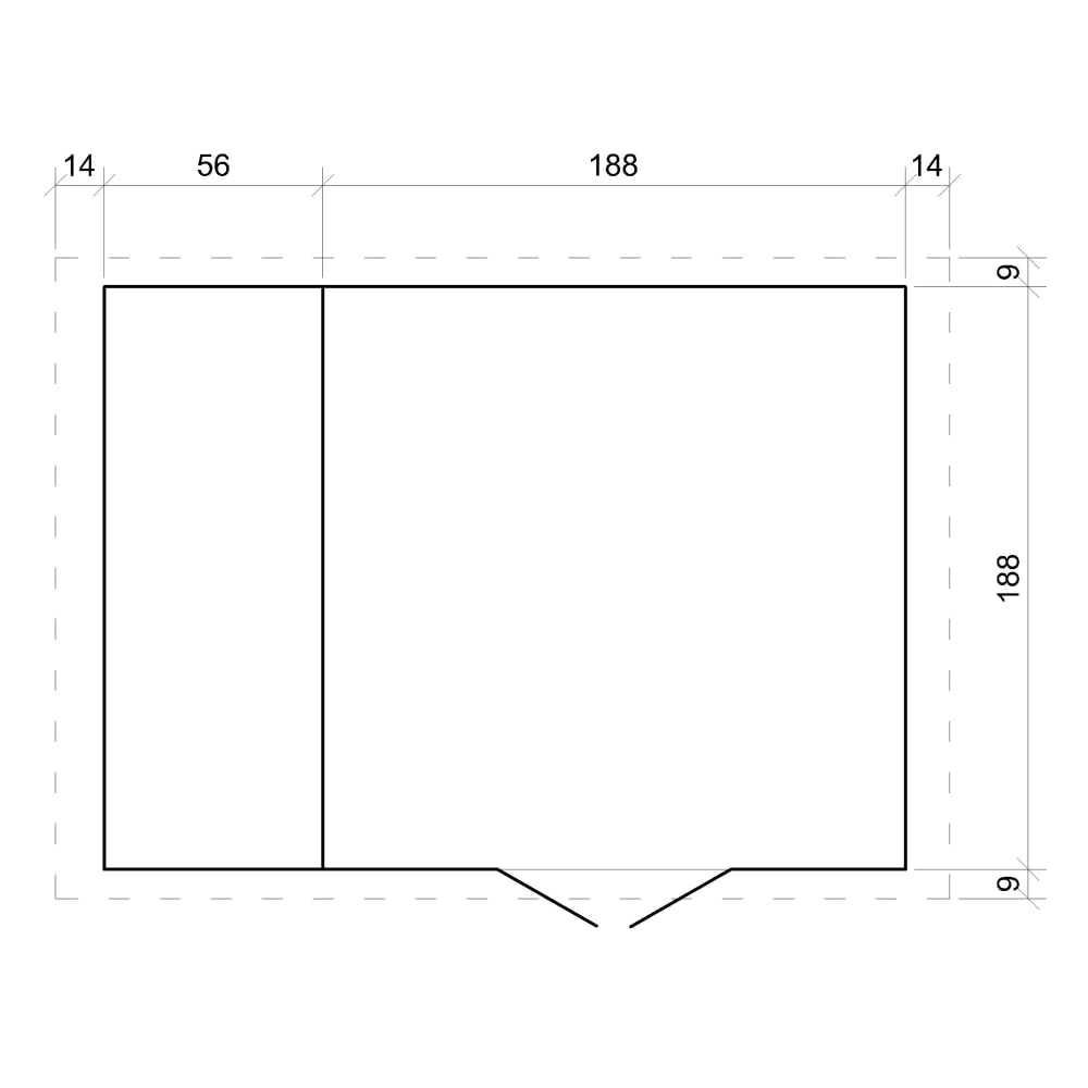 Abri de Jardin en Bois et Range bûches extérieur - Stockage extérieur I206xL272xH218 cm/ 3,53 + 0,97 m2 Petit abri à Outils, Local à vélos - TIMBELA M386