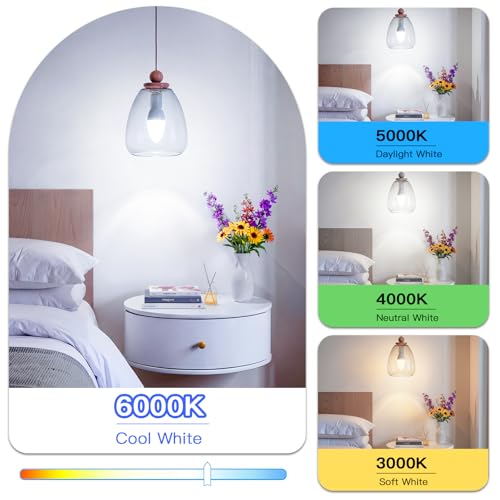 GGOYING E12 LED Candelabra Light Bulbs 60W Equivalent, 6W 6000K Cool White, 600LM 85+ CRI Chandelier Bulbs, B11 Candle Shape Bulb, Non-Dimmable, Pack of 12 by GGOYING - Used condition - Image 6
