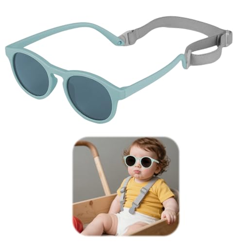 DmDoyy Gafas De Sol Polarizadas Para Bebé, Gafas De Sol Para Bebé Con Correa, Niño 6 Meses - 3 Años, Montura Flexible Para Niños Y Niñas Vacaciones En La Playa