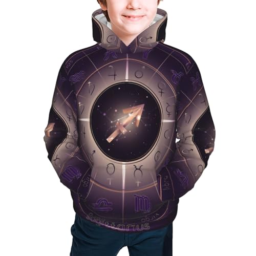 Sagittarius Boy, Girls Sports Shirt Youth Pullover Fashion Hooded Sweatshirt - Main Image
