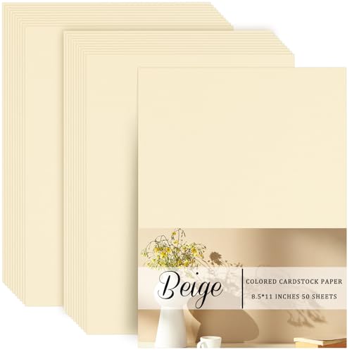 Papier cartonné marron clair 240g Whaline, support rigide pour loisirs créatifs et dessin